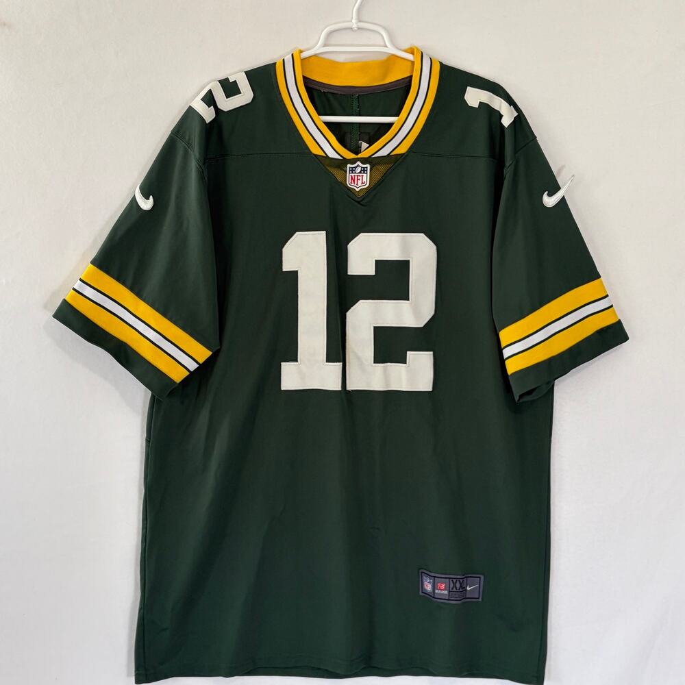 Green Bay Packers Football Aaron Rodgers Jersey #12 On Field NIKE Mens XXL